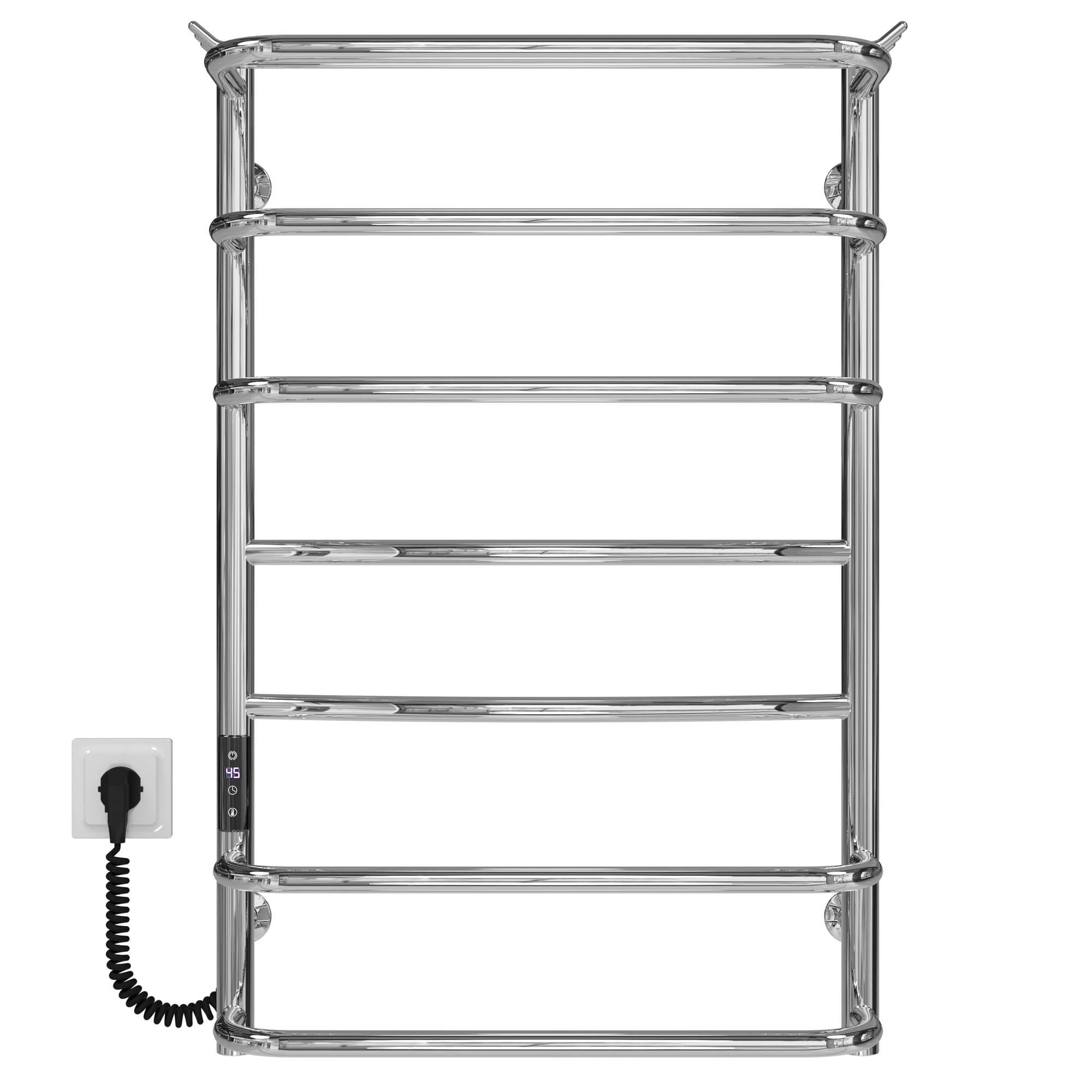 Полотенцесушитель электрический Deffi Юность П7 JD03 левое подключение нержавеющая сталь 400х800 мм Хром (C.YU.80.40.7.E.C.L.1)