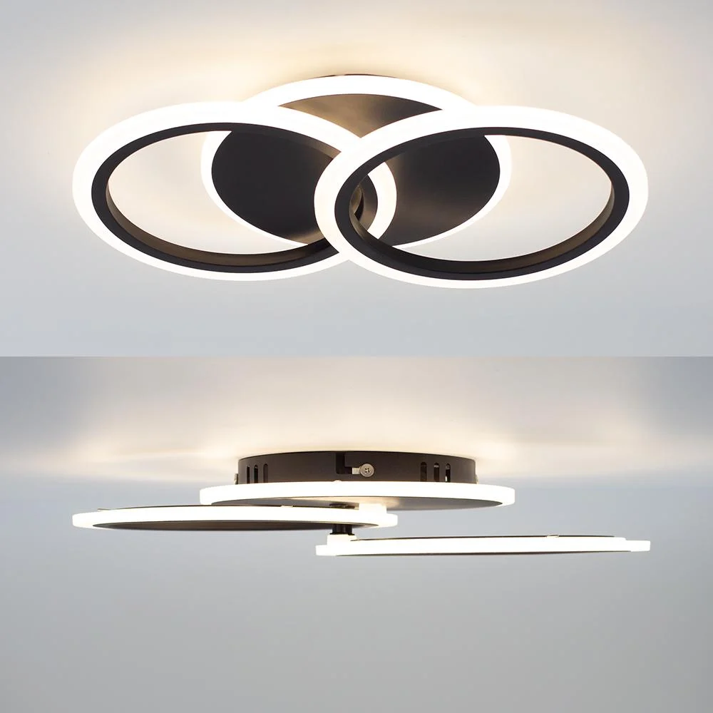 Люстра светодиодная ESLLSE MOKA 3R с пультом 60 Вт 440x250x70 мм Черный (10563) - фото 6 Люстра светодиодная ESLLSE MOKA 3R с пультом 60 Вт 440x250x70 мм Черный (10563) - фото 6