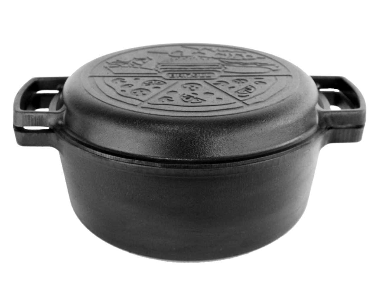 Кастрюля чугунная Brizoll с крышкой-сковородой 6 л (32542661) Кастрюля чугунная Brizoll с крышкой-сковородой 6 л (32542661)