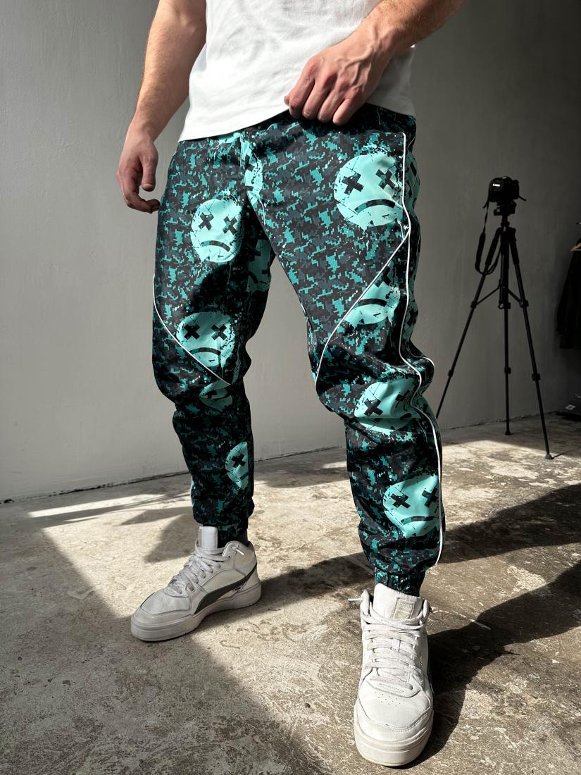 Спортивні штани 12-203 плащівка на підкладці XL Темно-зелений (23130)