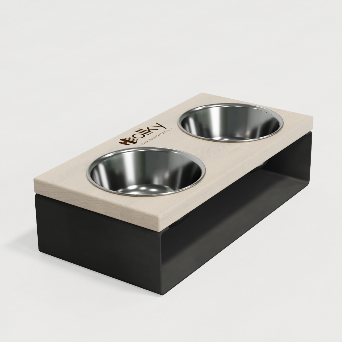 Миски на подставке из цельного металлического листа для собак и котов Hollky SteelWood S 2х0,45 л (SWS-36188-GRWH) - фото 9 Миски на подставке из цельного металлического листа для собак и котов Hollky SteelWood S 2х0,45 л (SWS-36188-GRWH) - фото 9