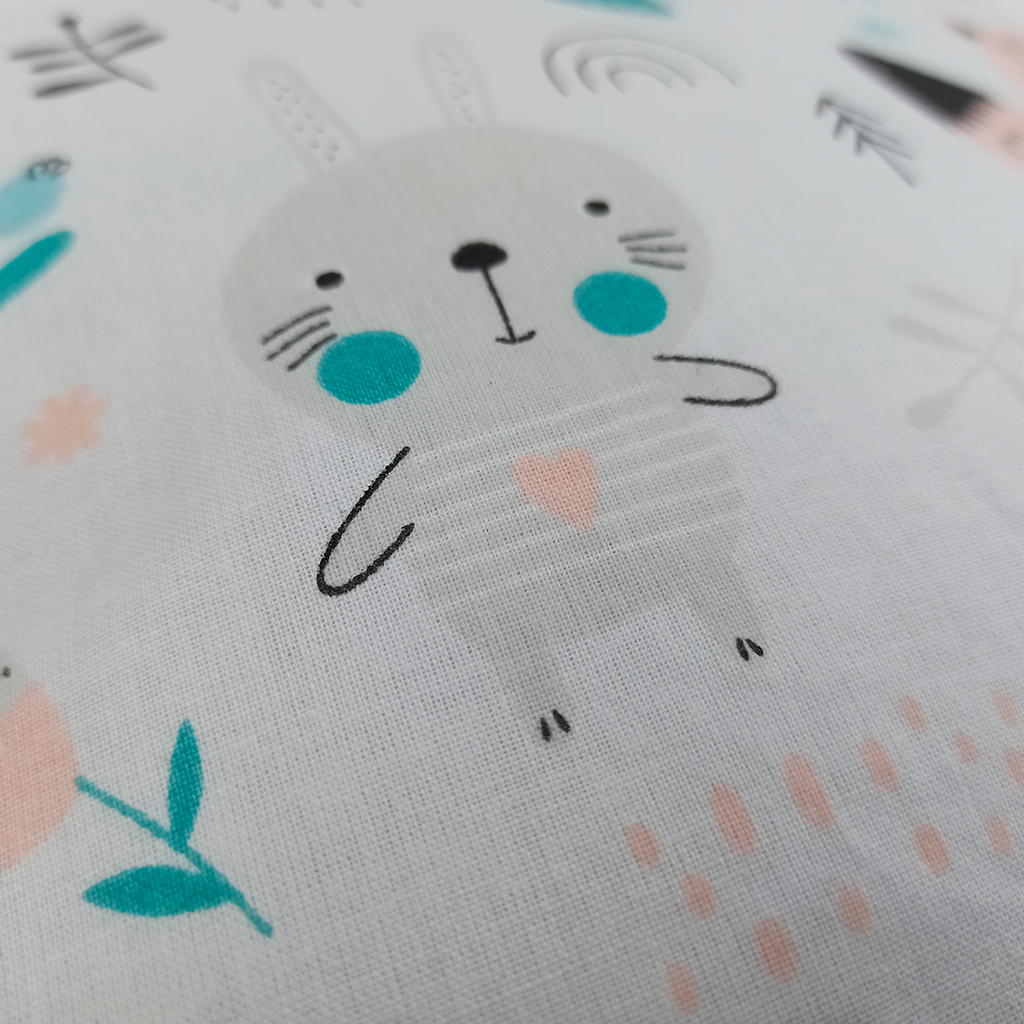 Наволочка Бирюзовые мишки на белом 45х35 см хлопок (SH-4519-TXPWCO-UA-20) - фото 4