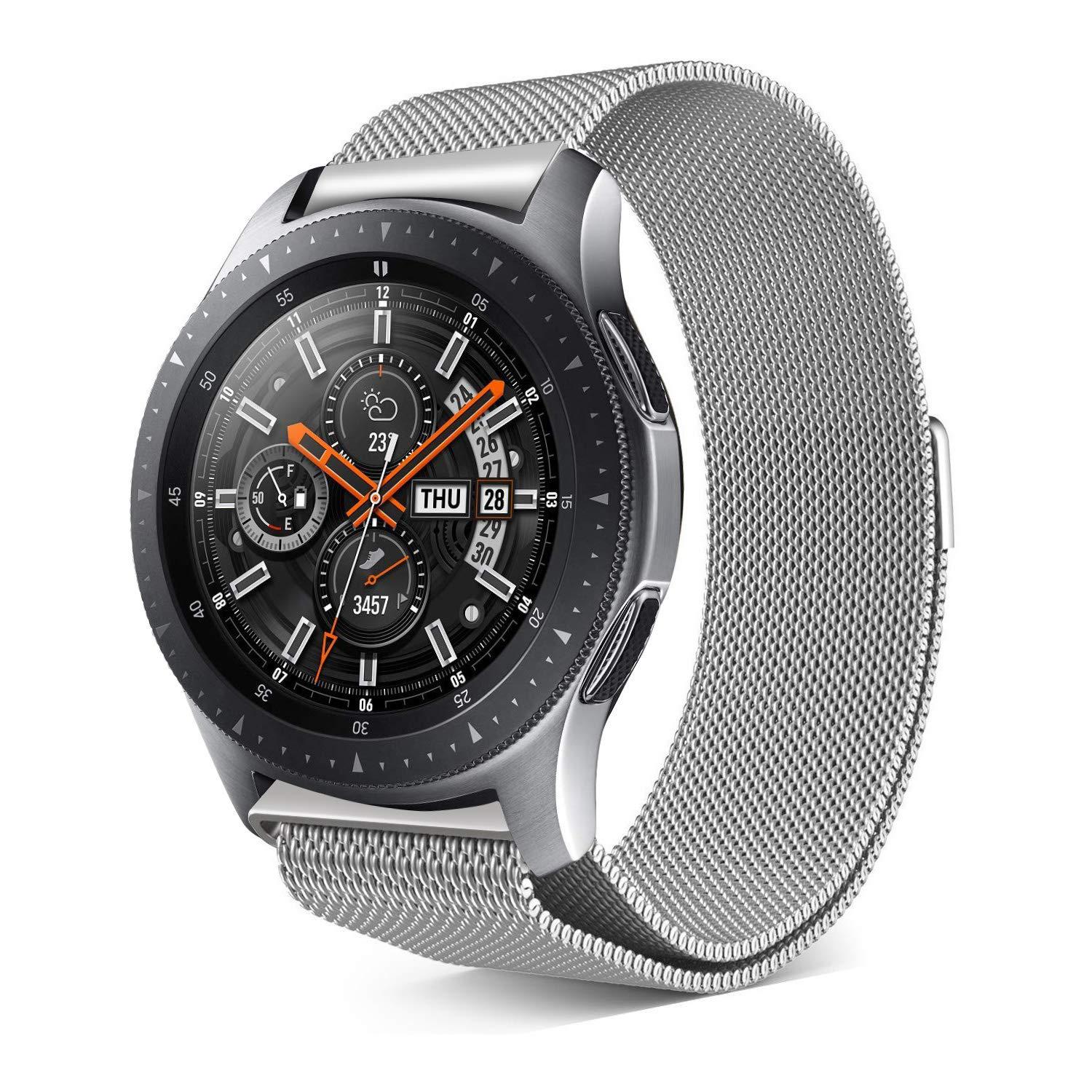 Ремешок миланская петля BeWatch 20 мм для Samsung Galaxy Watch 42/Galaxy Watch 3 41 мм Milanese loop Серебристый (100205)