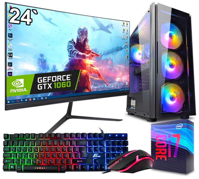 Комп'ютер ігровий Монітор 24 Intel i7 GTX 1060 16GB SSD M.2 Win10/ZEVS PC10000U (3125983775)