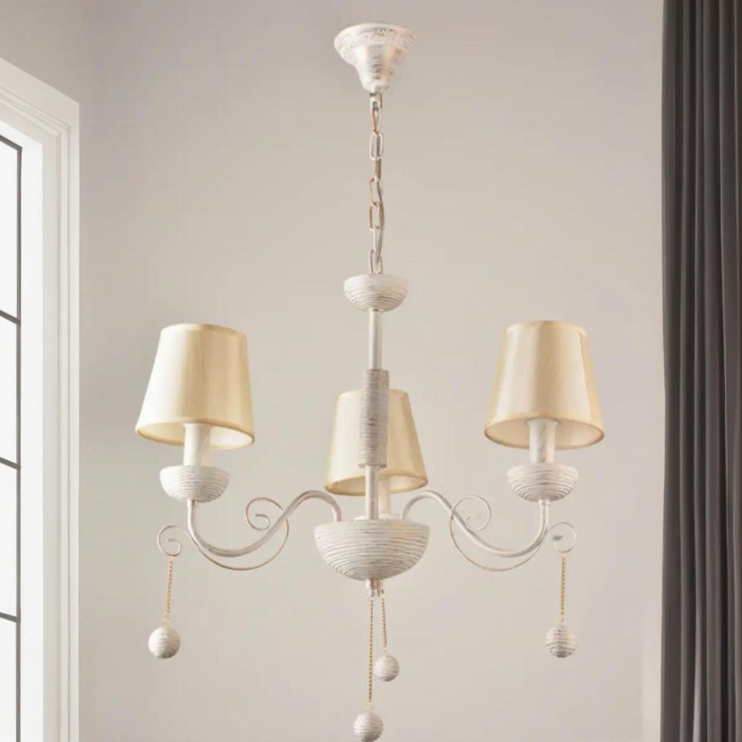 Люстра Sirius на три плафона под лампу Е14 Белый (Л 1380/3)