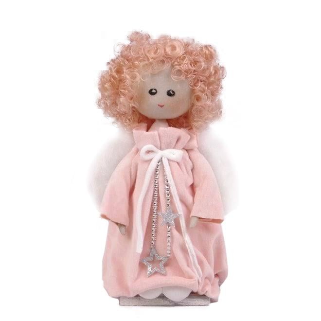 Фигурка новогодняя Ангел 16498 30 см Пудровый (AS00049)