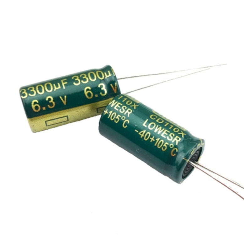 Конденсатор електролітичний алюмінієвий 3300 мкФ 6,3 В 105С 10 шт. (288094)