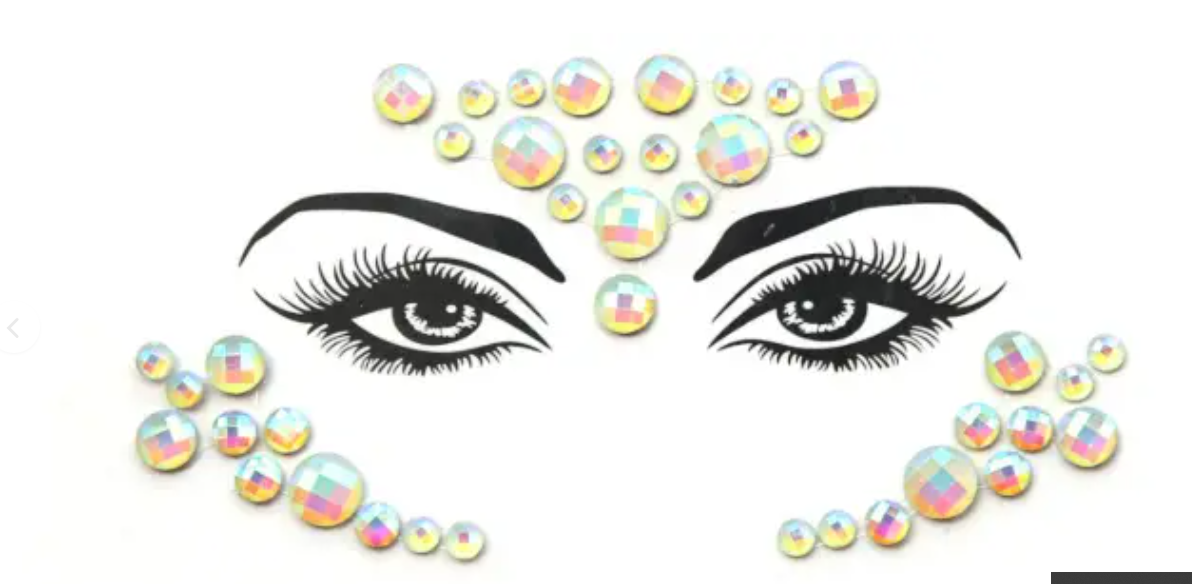 Наклейки камені на обличчя фосфорні One size Різнокольоровий (8967/8) Наклейки камені на обличчя фосфорні One size Різнокольоровий (8967/8)