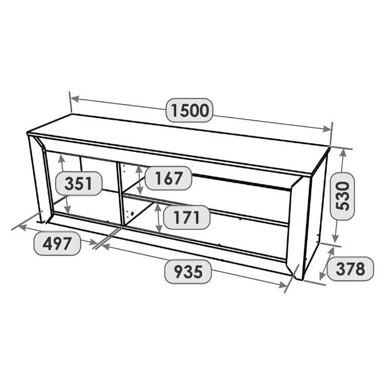 Тумба под телевизор Эверест Нордик ТВ-1500х378х530 мм Графитовый (DTM-5542) - фото 8 Тумба под телевизор Эверест Нордик ТВ-1500х378х530 мм Графитовый (DTM-5542) - фото 8