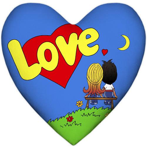 Подушка сердце XXL Love 57x57 см Синий (6PS_17LV001)