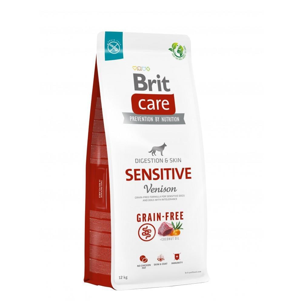Корм сухий для собак Brit Care Dog Grain-free Sensitive беззерновий з чутливим травленням з олениною 12 кг (арт.172210/559138)