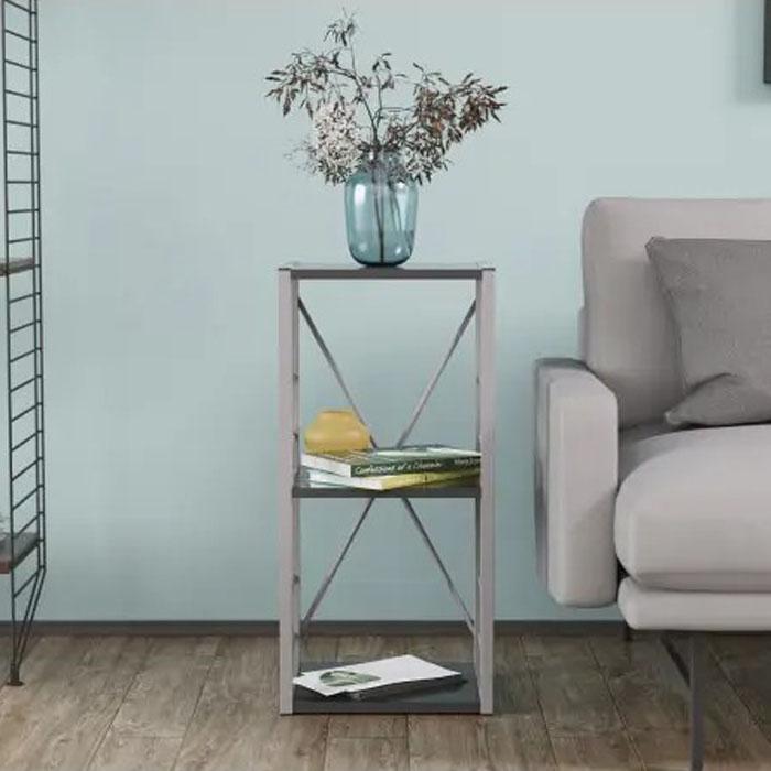 Этажерка Ferrum-decor Коннект 3/34 ДСП 16 мм 73x34x28 см Серый/Сосная Кембра (FRD-104306)
