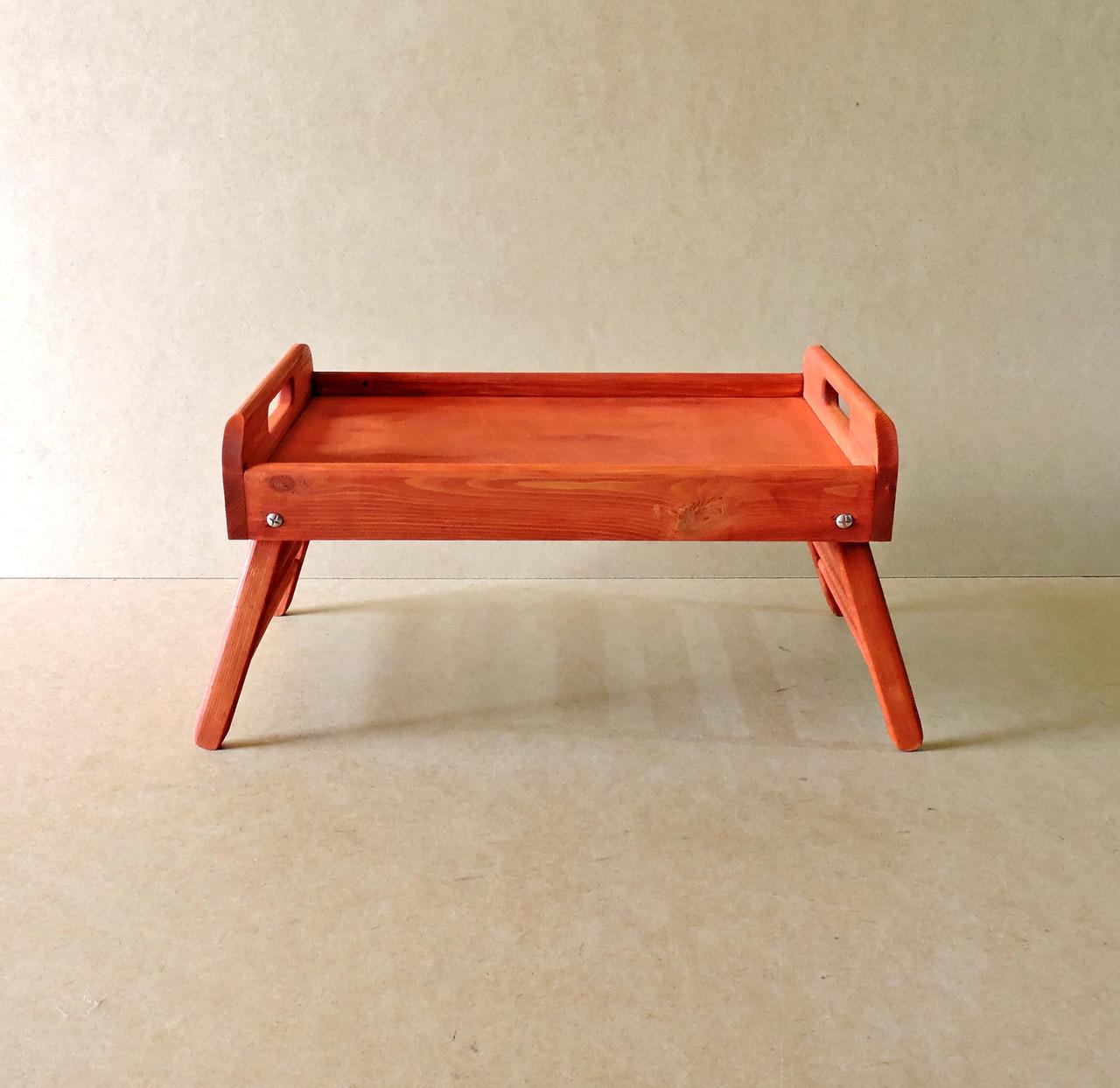 Столик-піднос для сніданку з дерева Вермонт Корал (СТП-000714) - фото 4 Столик-піднос для сніданку з дерева Вермонт Корал (СТП-000714) - фото 4