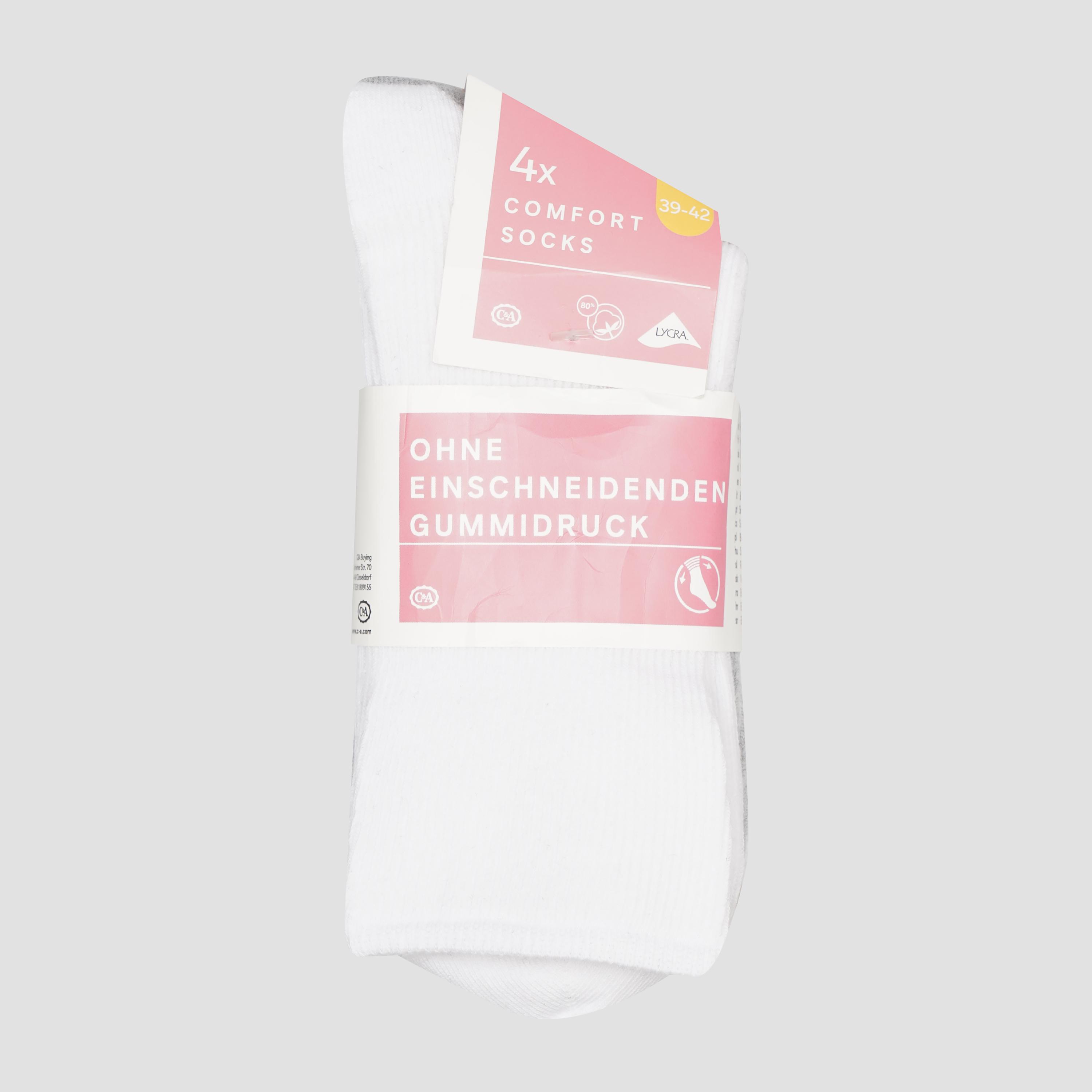 Шкарпетки C&A 4 пари р. 35-38 Білий/Сірий (2242520229952)