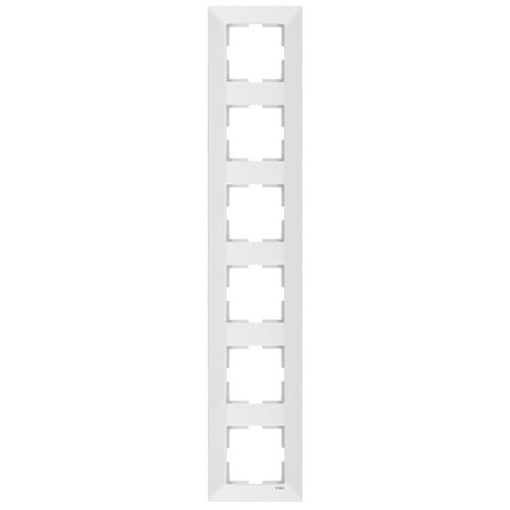 Рамка на 6 мест вертикальная VIKO Meridian Белый (90979026-WH)