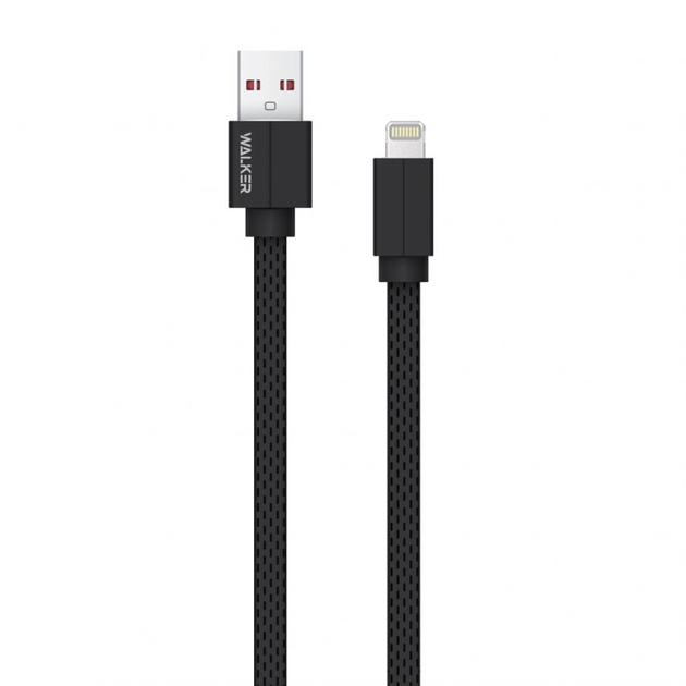 Кабель USB Walker C755 Lightning короткий Black (726)