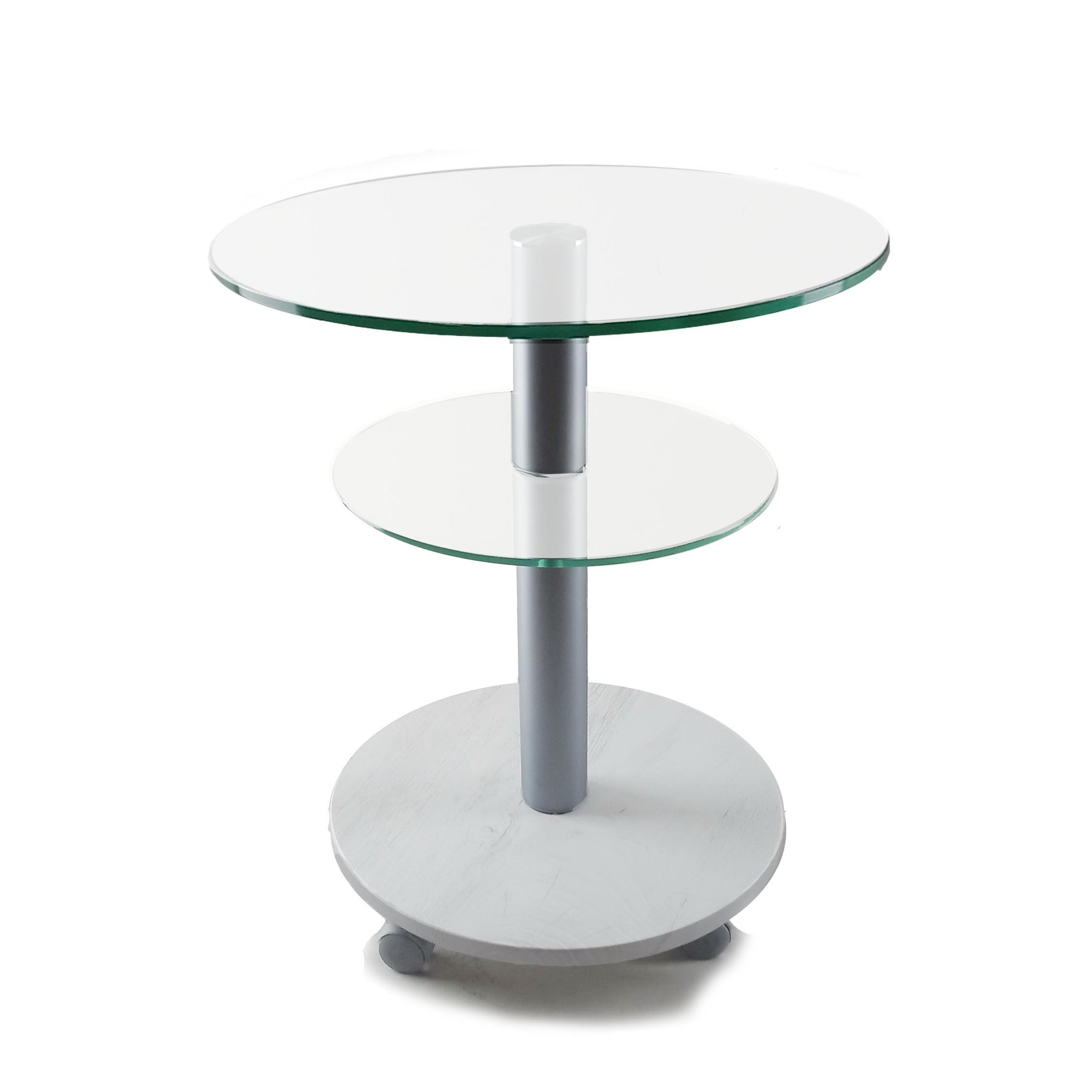 Стол журнальный стеклянный Commus Bravo Light K satin-sosnak-alm60 Белый/Хром (444820241) - фото 1 Стол журнальный стеклянный Commus Bravo Light K satin-sosnak-alm60 Белый/Хром (444820241) - фото 1