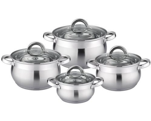 Набор кастрюль Bohmann 2,1/2,9/3,9/5 л 8 пр. (BH 0520)