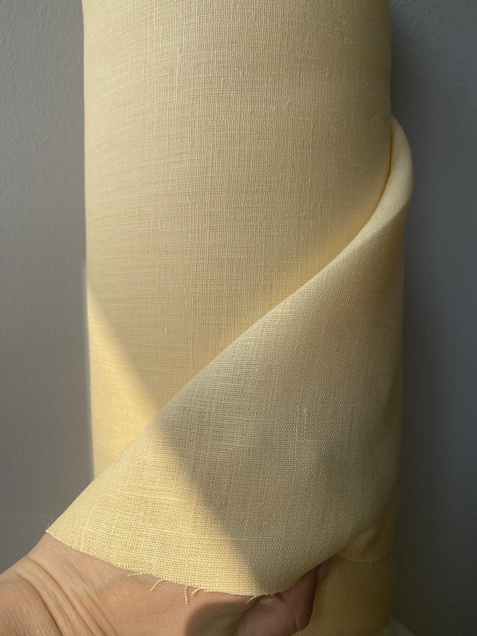 Тканина костюмна LINEN PLUS 100% льон 143 см 764 Ніжно-жовтий - фото 6 Тканина костюмна LINEN PLUS 100% льон 143 см 764 Ніжно-жовтий - фото 6
