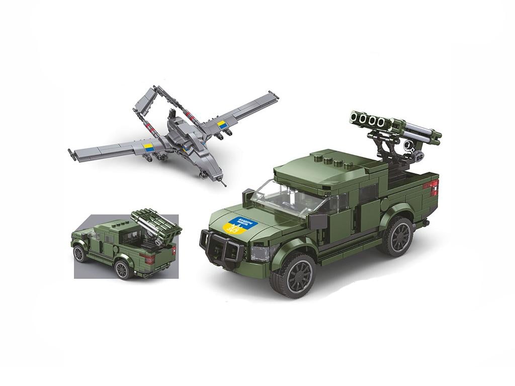 Детский конструктор Limo Toy Бандеромобильи Байрактар ​​486 деталей (KB 1104)