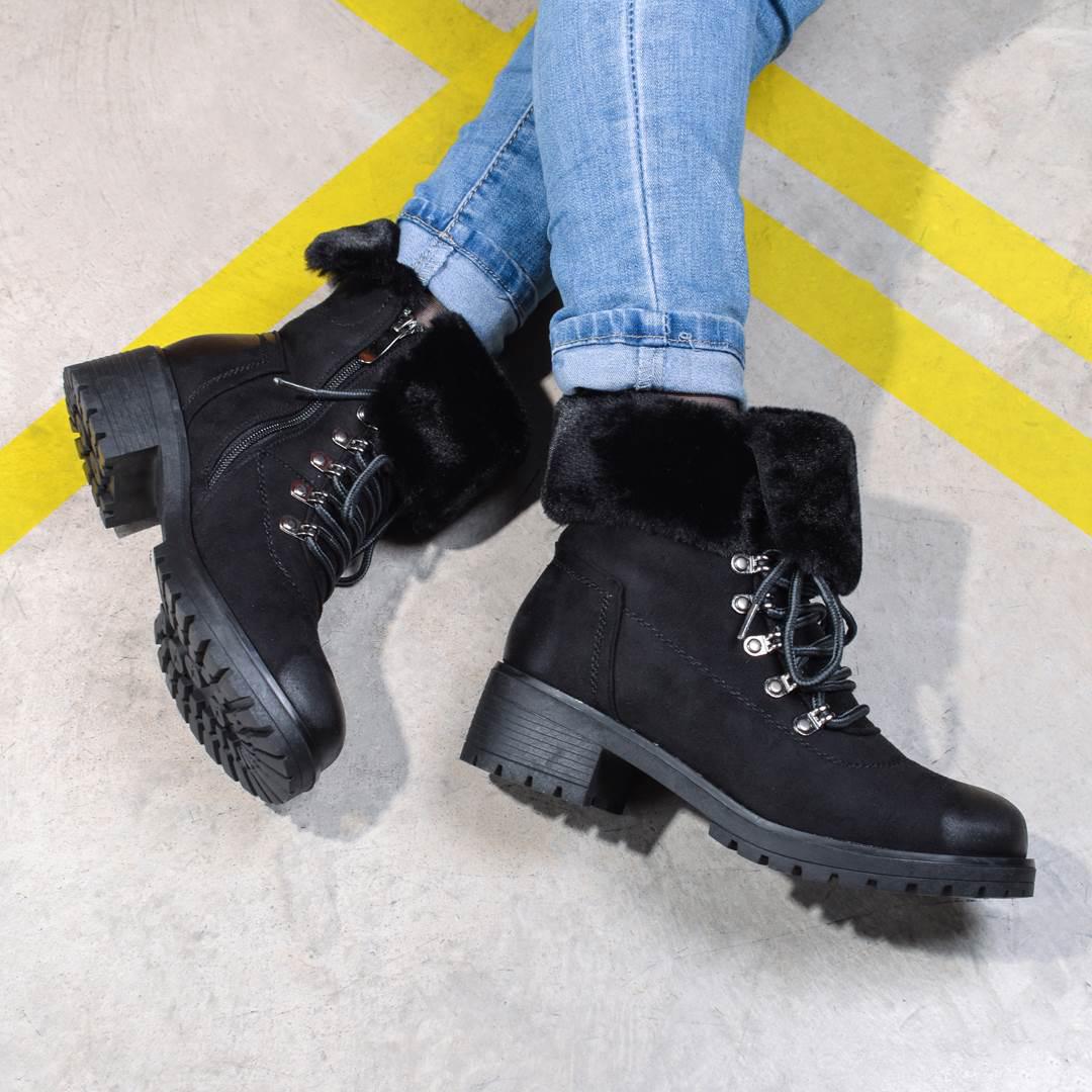 Ботинки женские зимние на шнуровке 324305 р. 37 23,5 см