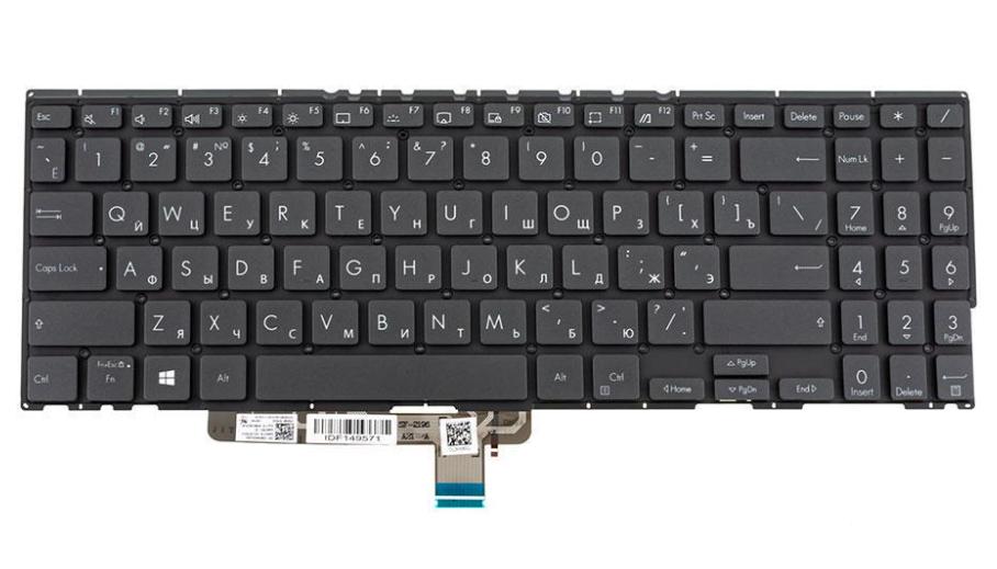 Клавиатура для ноутбука Asus UX564 series rus без фрейма/подсветки клавиш Black (169463)