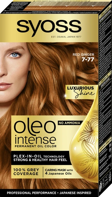 Краска для волос Syoss Oleo Intense без аммиака 115 мл 7-77 Яркий медный