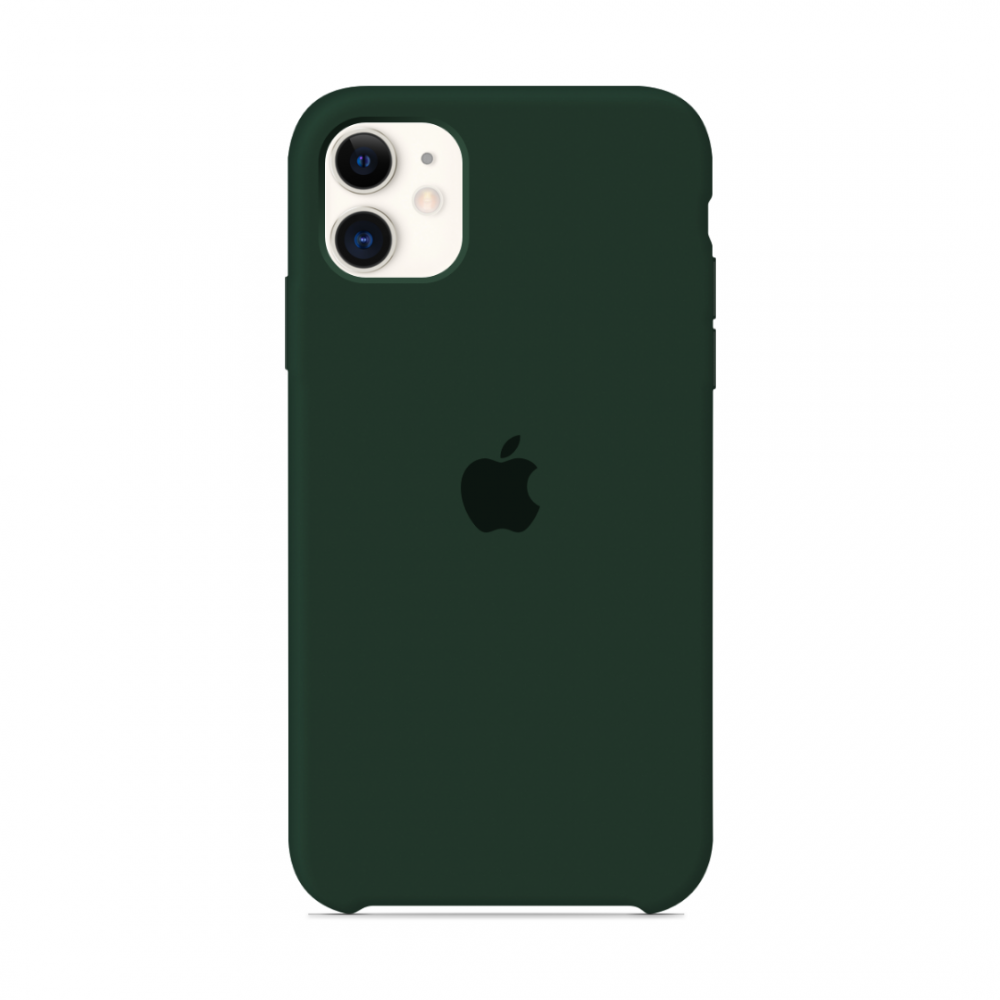 Силіконовий чохол накладка Apple Silicone Case for iPhone 11, Dark Green (HC) (A) - фото 7