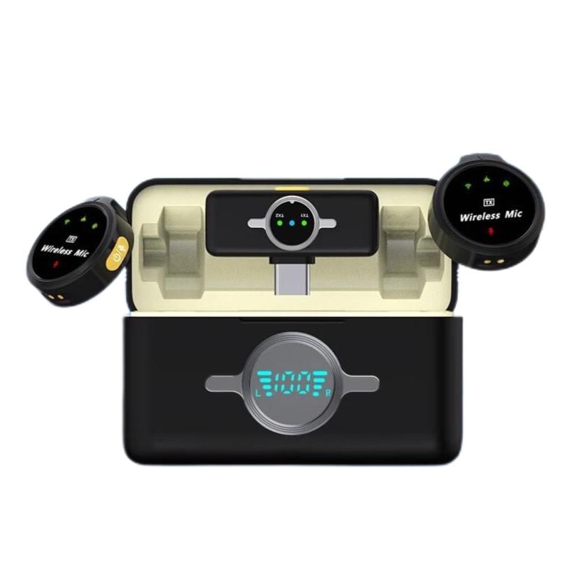 Микрофон петличный беспроводной Funsnap A6S/2 TX+RX с 2 микрофонами Type-C/Lightning (epic2245) - фото 1