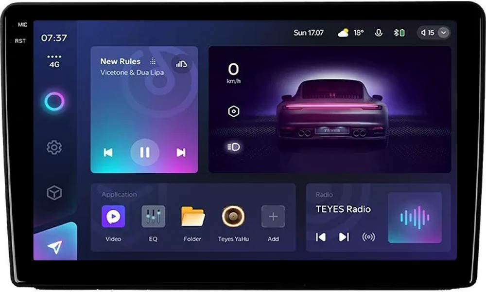 Автомагнитола штатная Teyes CC3 2K 4/64 GB для Lada Granta Sport 1 Din 2011-2018 B 9" (AR-76454)