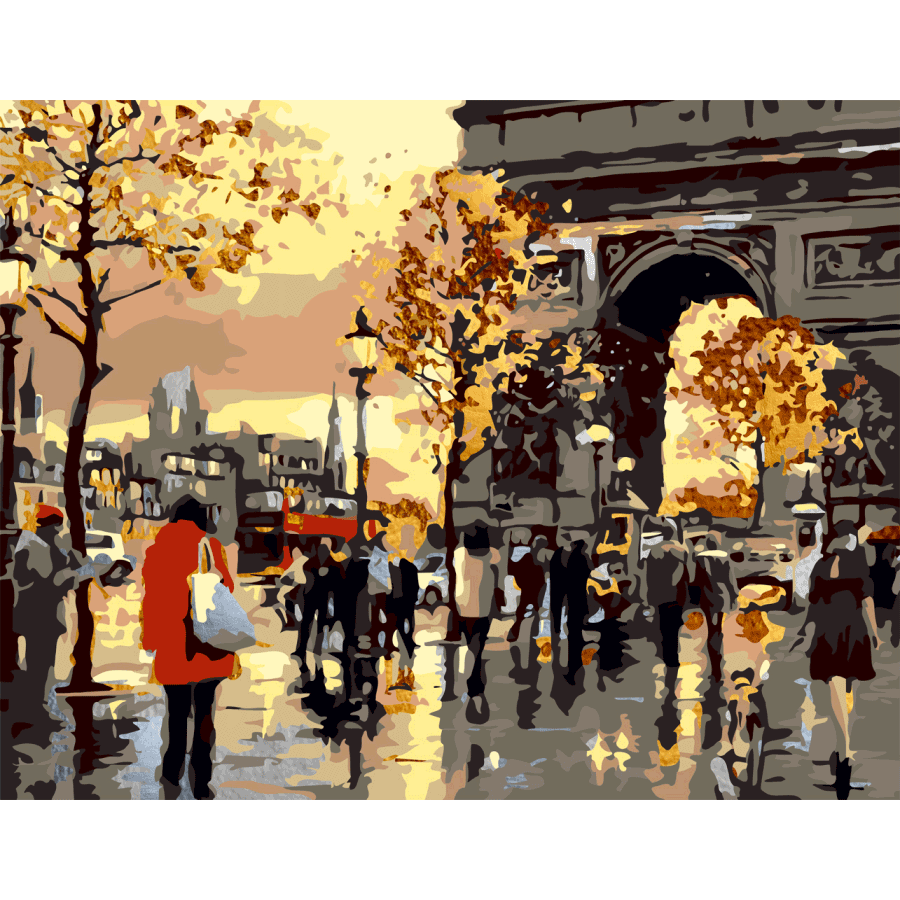 Картина за номерами Rosa Start Міський краєвид Париж 35x45 см (Az1-4823098529866)