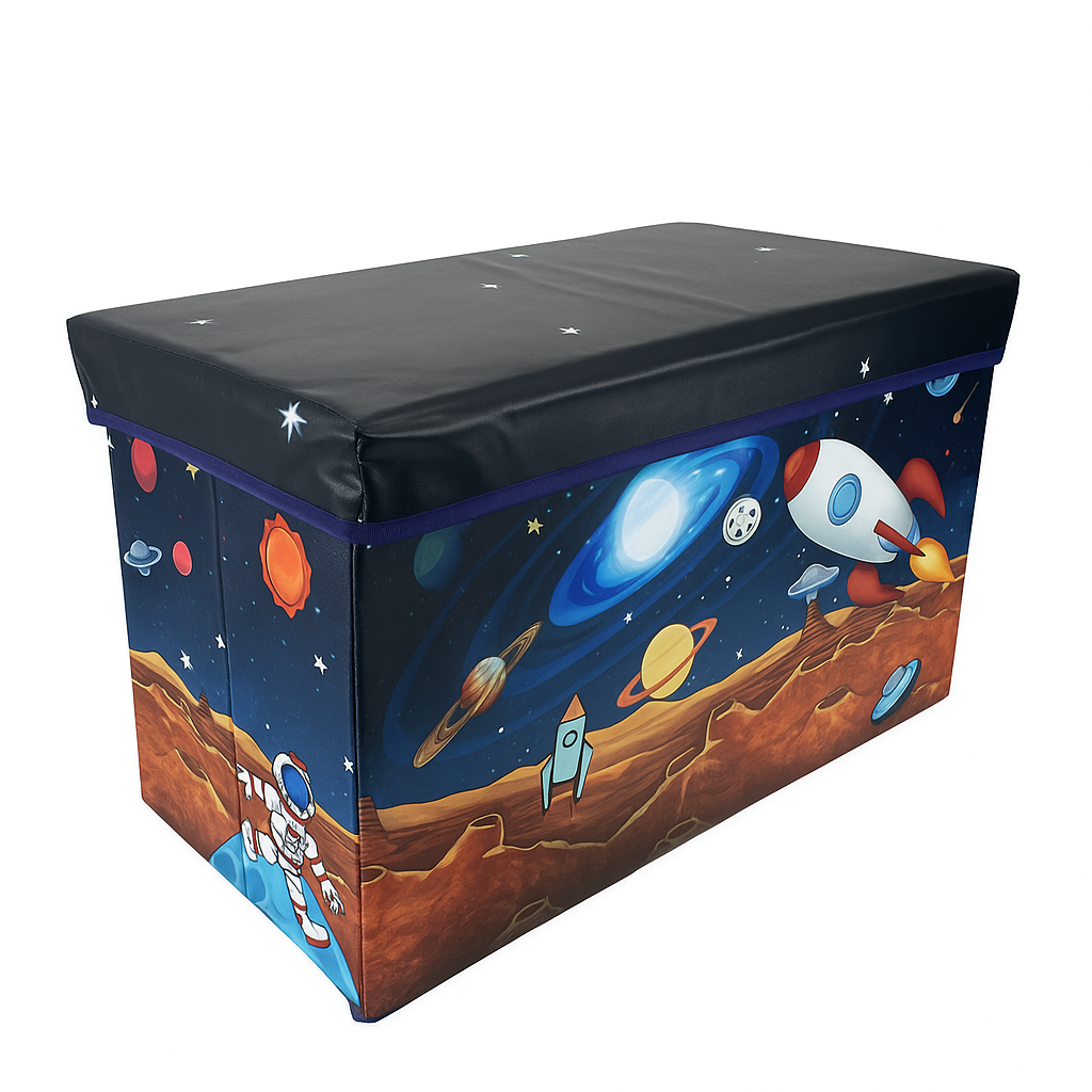 Органайзер для игрушек складной с рисунком космоса 31х60х35 см (C 68851-3)
