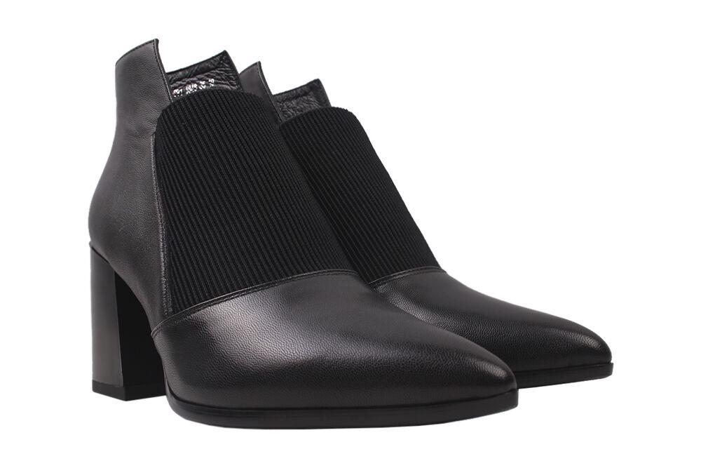Ботильоны женские Angelo Vani из кожи р. 38 Черный (121-20DH)