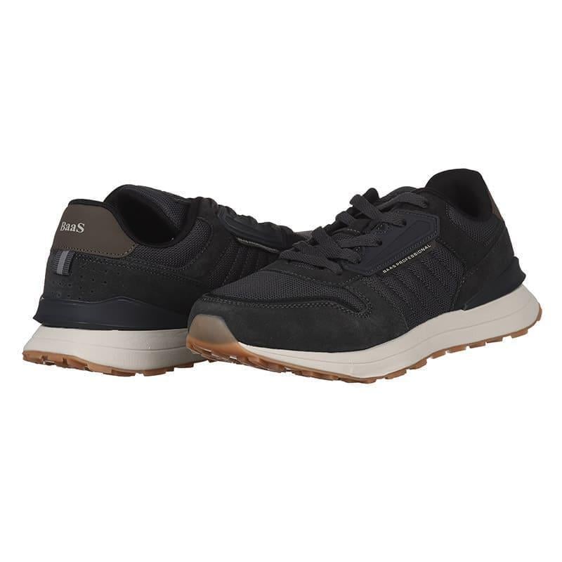 Кросівки чоловічі BaaS M7581-2C текстильні р. 44 Темно-сірий (20280)