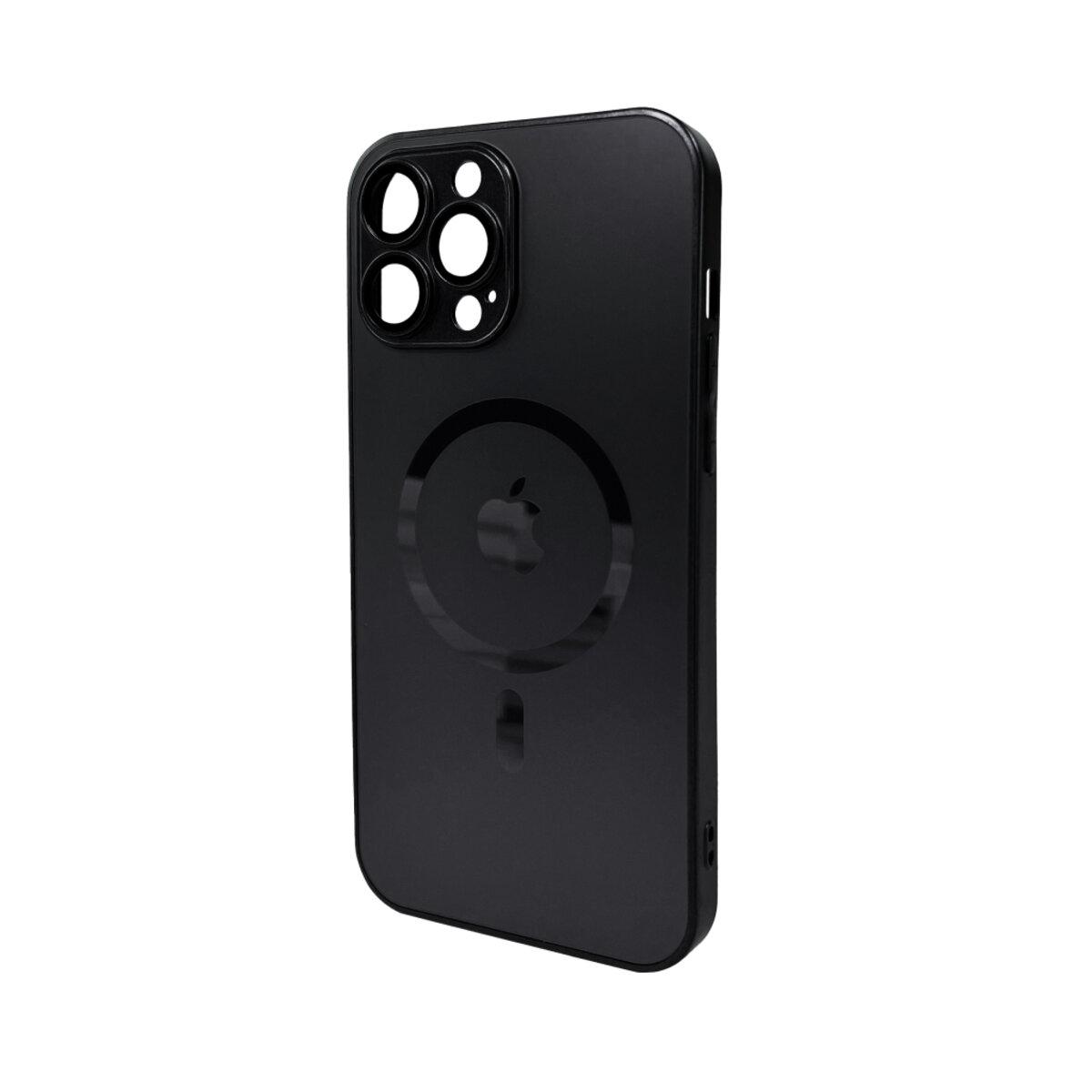 Противоударный чехол для Apple iPhone 13 Pro Max AG Glass Matt Frame Color MagSafe / Graphite Black