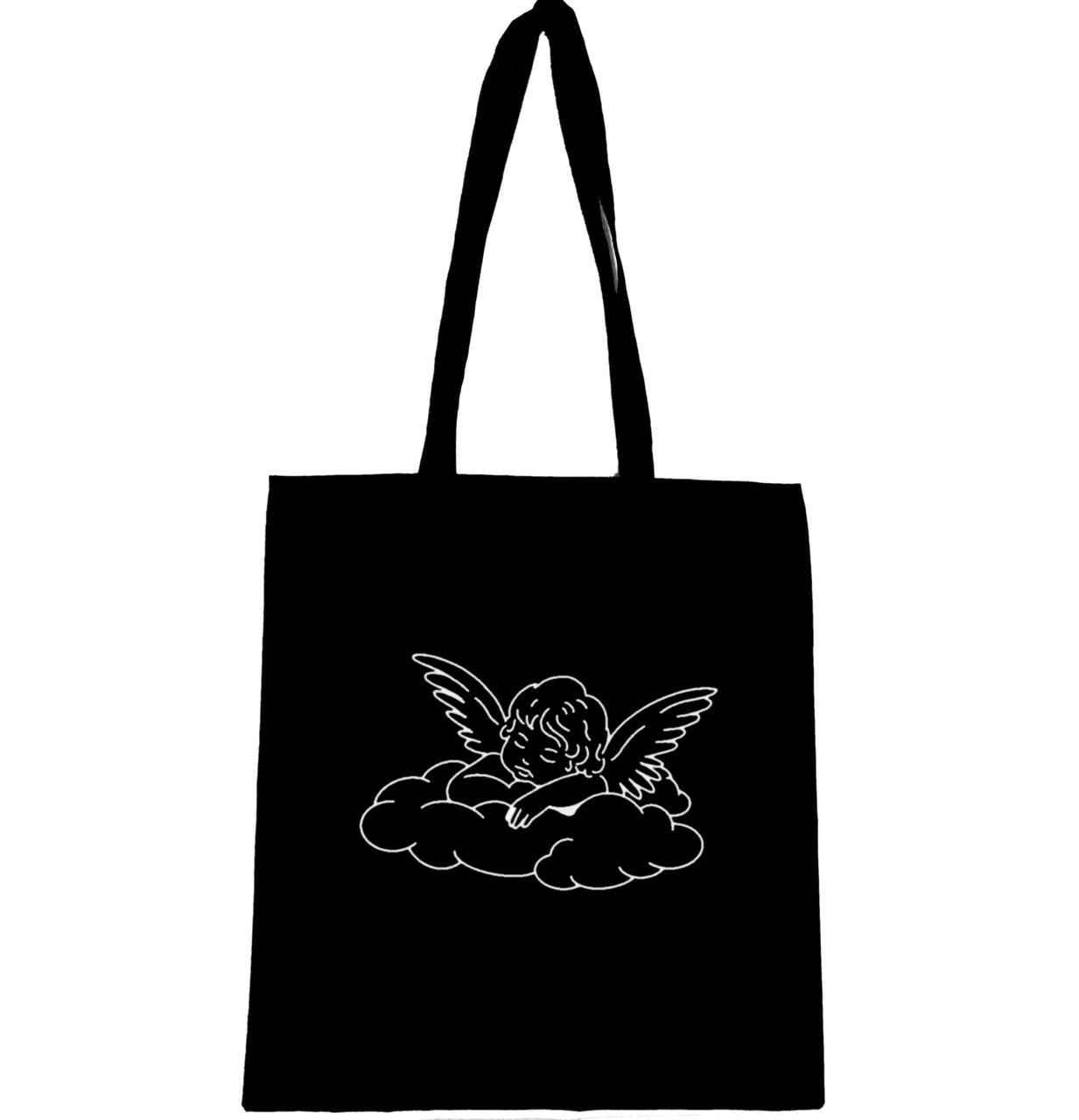 Еко-сумка з принтом Янголятко (518)
