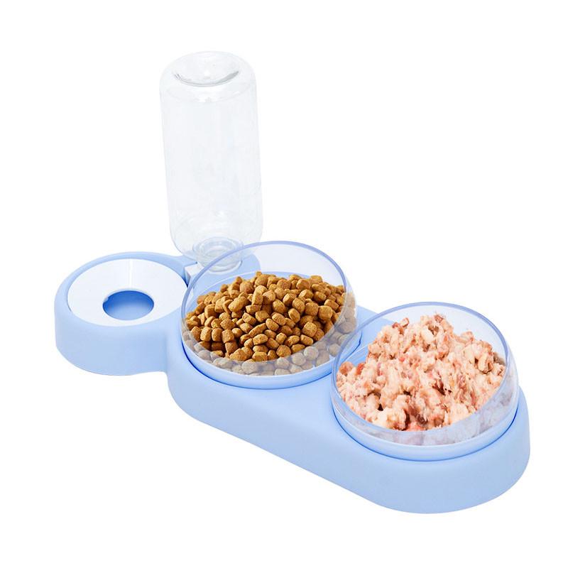 Миска для котов Hoopet 20G0443G Blue кормушка с поилкой тройная