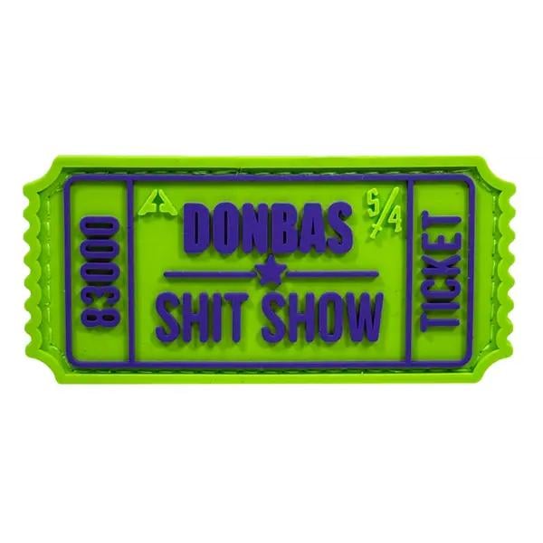 Патч ПВХ Ticket Donbas Салатово-фіолетовий (PATCH-051)