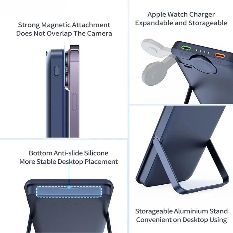 Аккумулятор внешний с MagSafe PROOVE Power Stand 20W 10000 mAh Black (PBPS20030001) - фото 6 Аккумулятор внешний с MagSafe PROOVE Power Stand 20W 10000 mAh Black (PBPS20030001) - фото 6