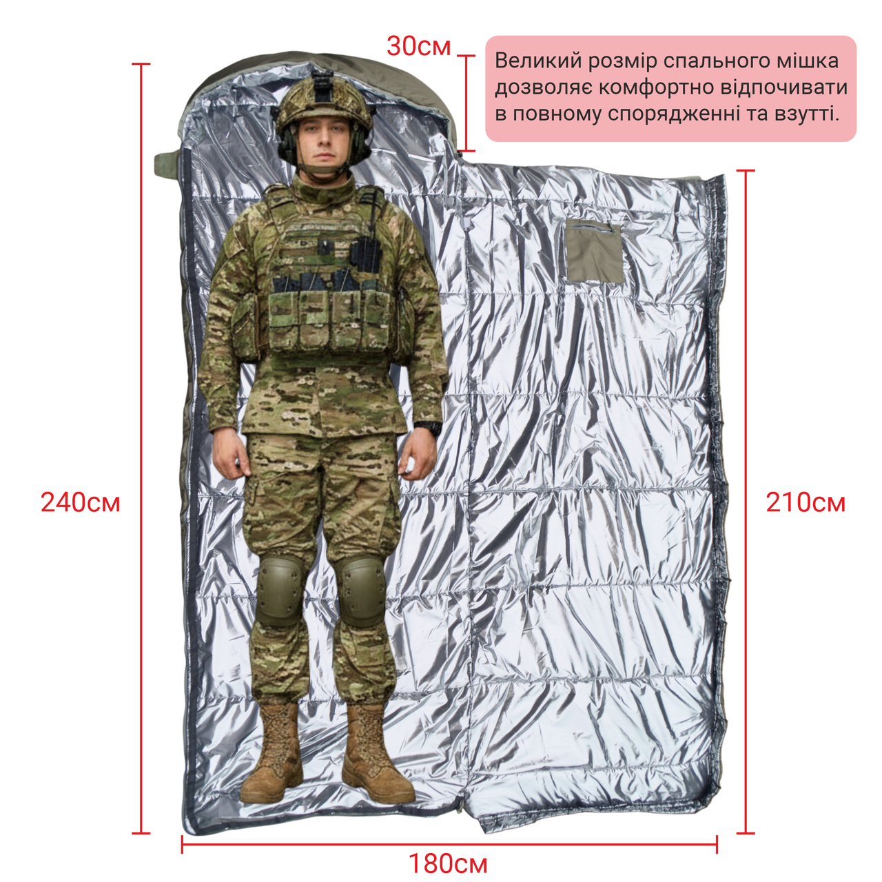 Спальный мешок-одеяло Derby CMK 240-90-R до -25°C правый Olive green (2815389264) - фото 3 Спальный мешок-одеяло Derby CMK 240-90-R до -25°C правый Olive green (2815389264) - фото 3