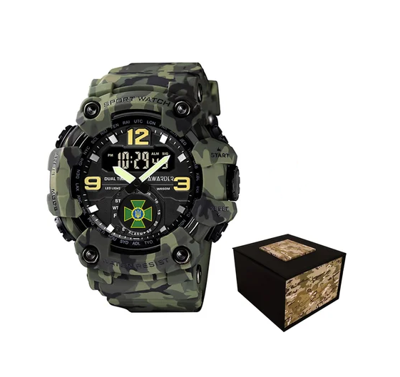 Наручные часы Awarder 004CMGRDPS ДПС с коробкой Зеленый камуфляж Наручные часы Awarder 004CMGRDPS ДПС с коробкой Зеленый камуфляж