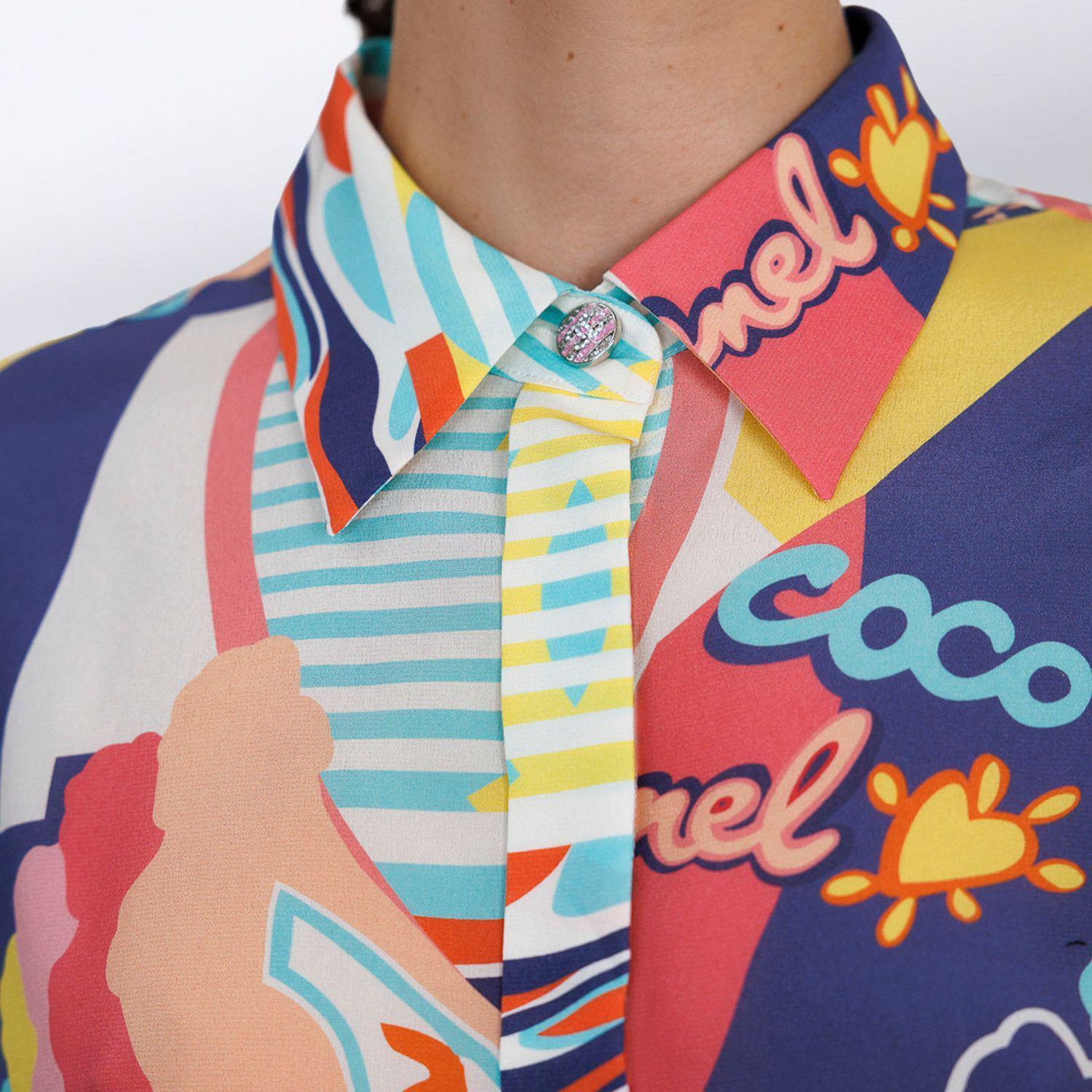 Сорочка жіноча повсякденна Chanel M Різнокольоровий (2797308080) - фото 4 Сорочка жіноча повсякденна Chanel M Різнокольоровий (2797308080) - фото 4