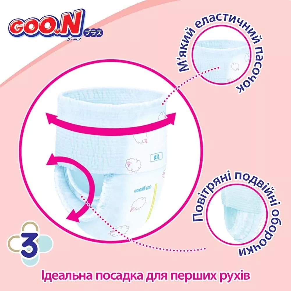 Трусики-підгузки Goo.N Plus для дітей 12-20 кг 76 шт. (23752379) - фото 6