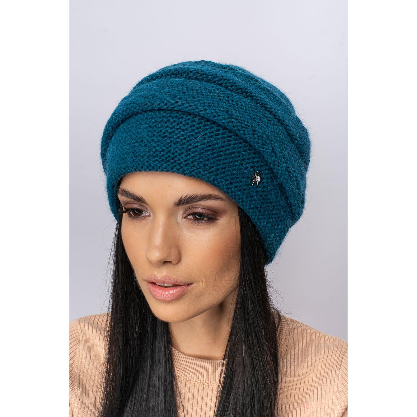 Шапка женская шерстяная Leks Дороти one size Изумрудный