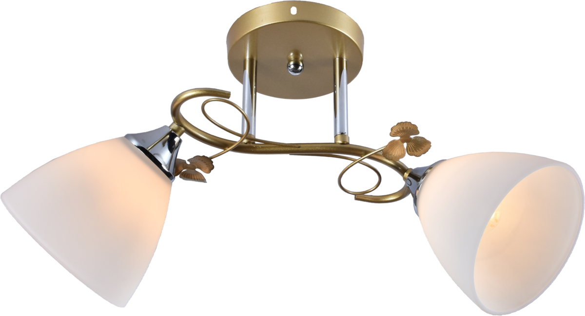 Люстра потолочная Light House SRS-20741/2 плафон белый матовый Золотой/Хром