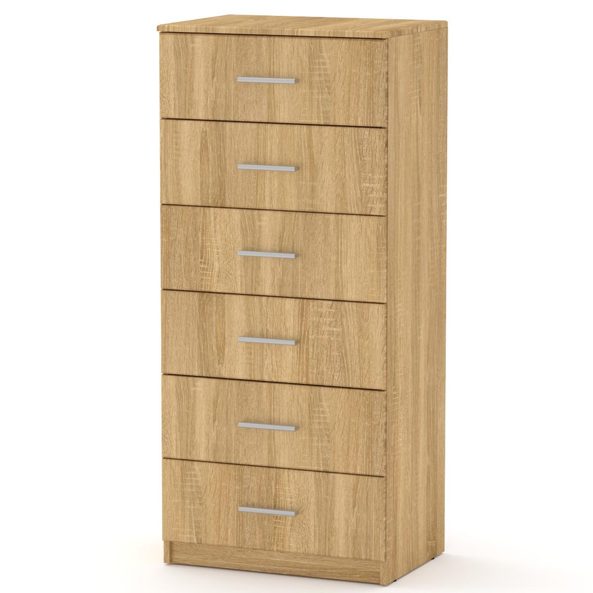 Высокий комод Компанит 6 МДФ Дуб сонома (17892)