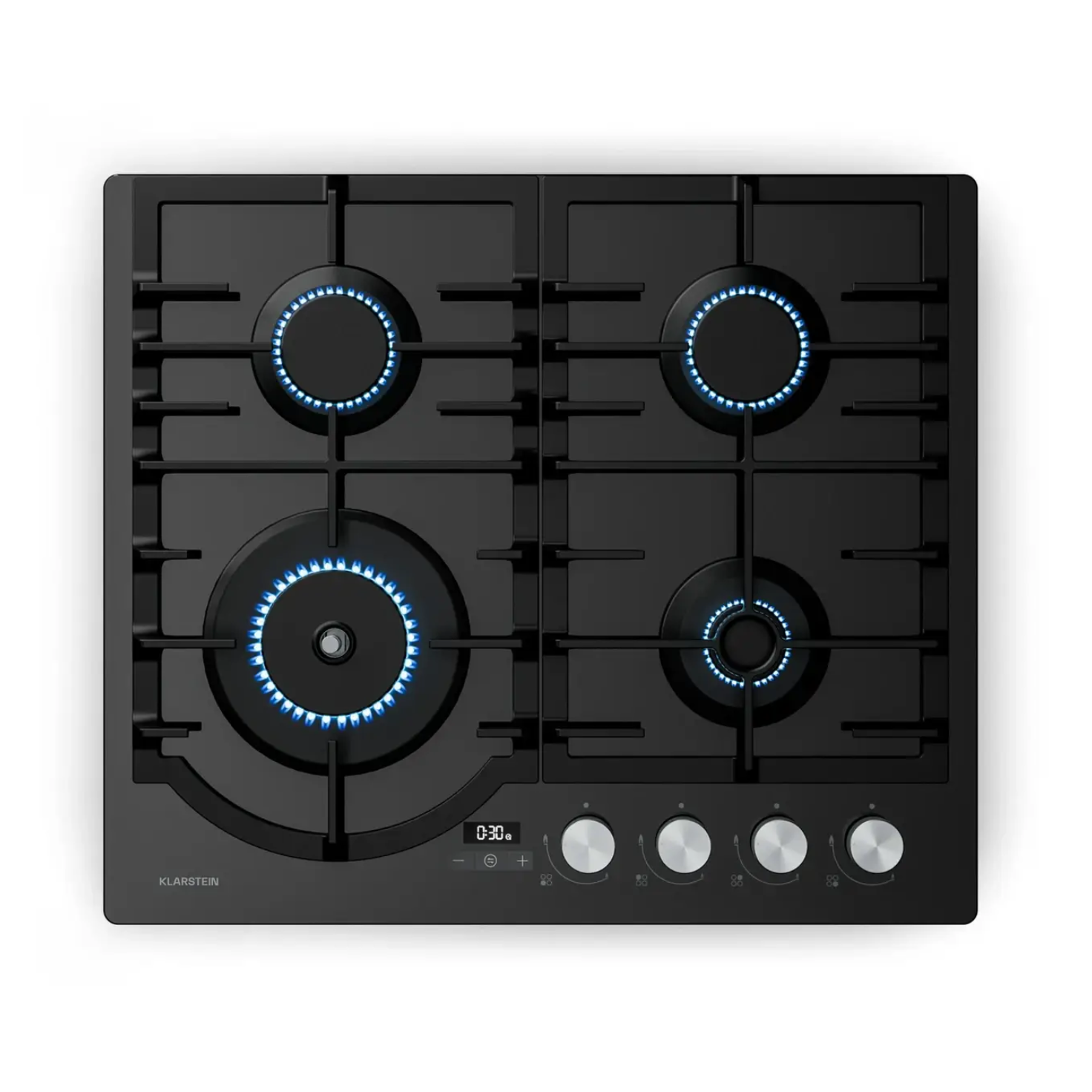 Газовая варочная панель KLARSTEIN Ignito 60 см 4 конфорки 8 кВт Газовая варочная панель KLARSTEIN Ignito 60 см 4 конфорки 8 кВт