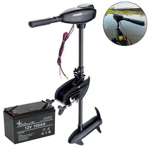 Электромотор для лодки Fisher 32 lbs 12V 80 A/h Li-Feo4 АКБ без З/У - фото 2