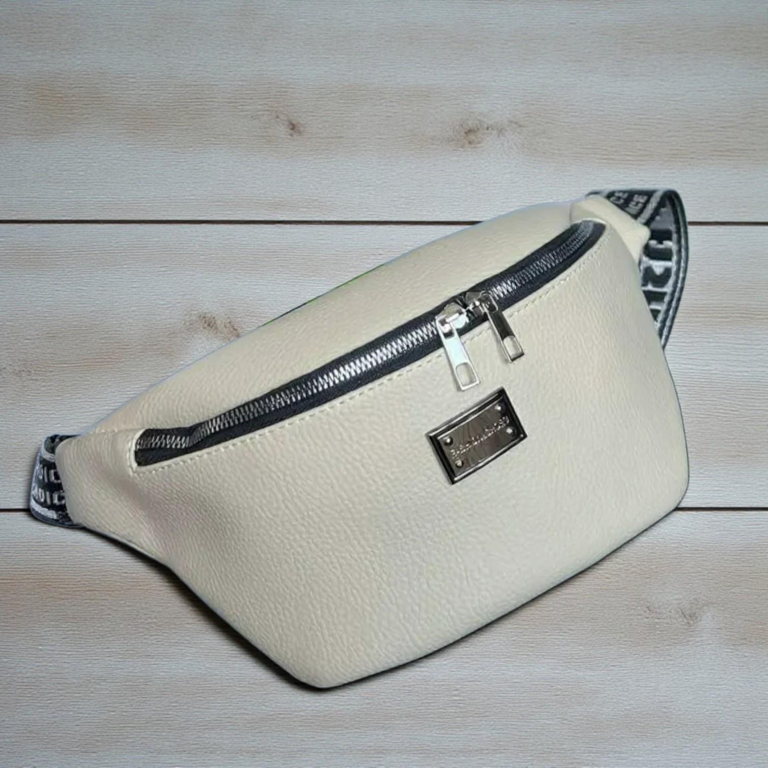 Сумка бананка на пояс женская из экокожи спортивная через плечо Бежевый - фото 1 Сумка бананка на пояс женская из экокожи спортивная через плечо Бежевый - фото 1