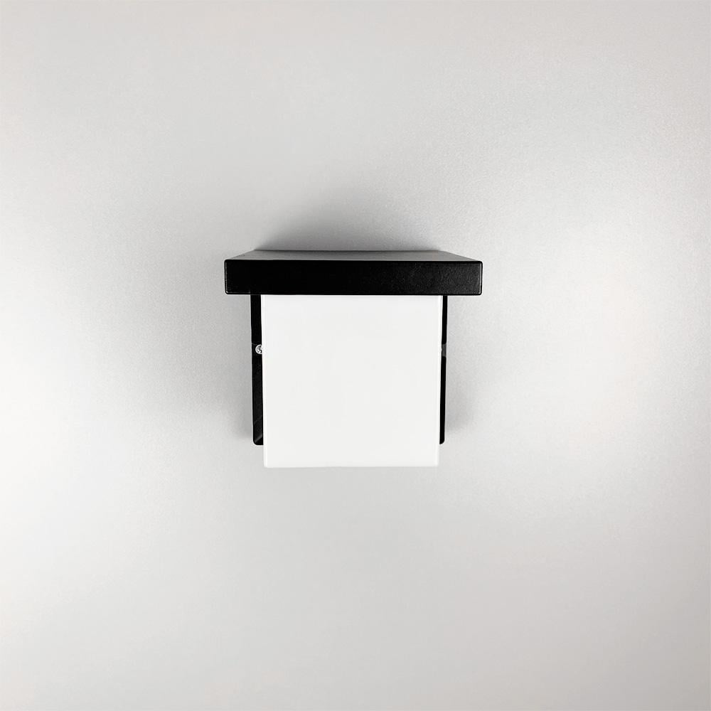 Светильник фасадный квадратной формы 16х16 см Черный (OT047) - фото 2